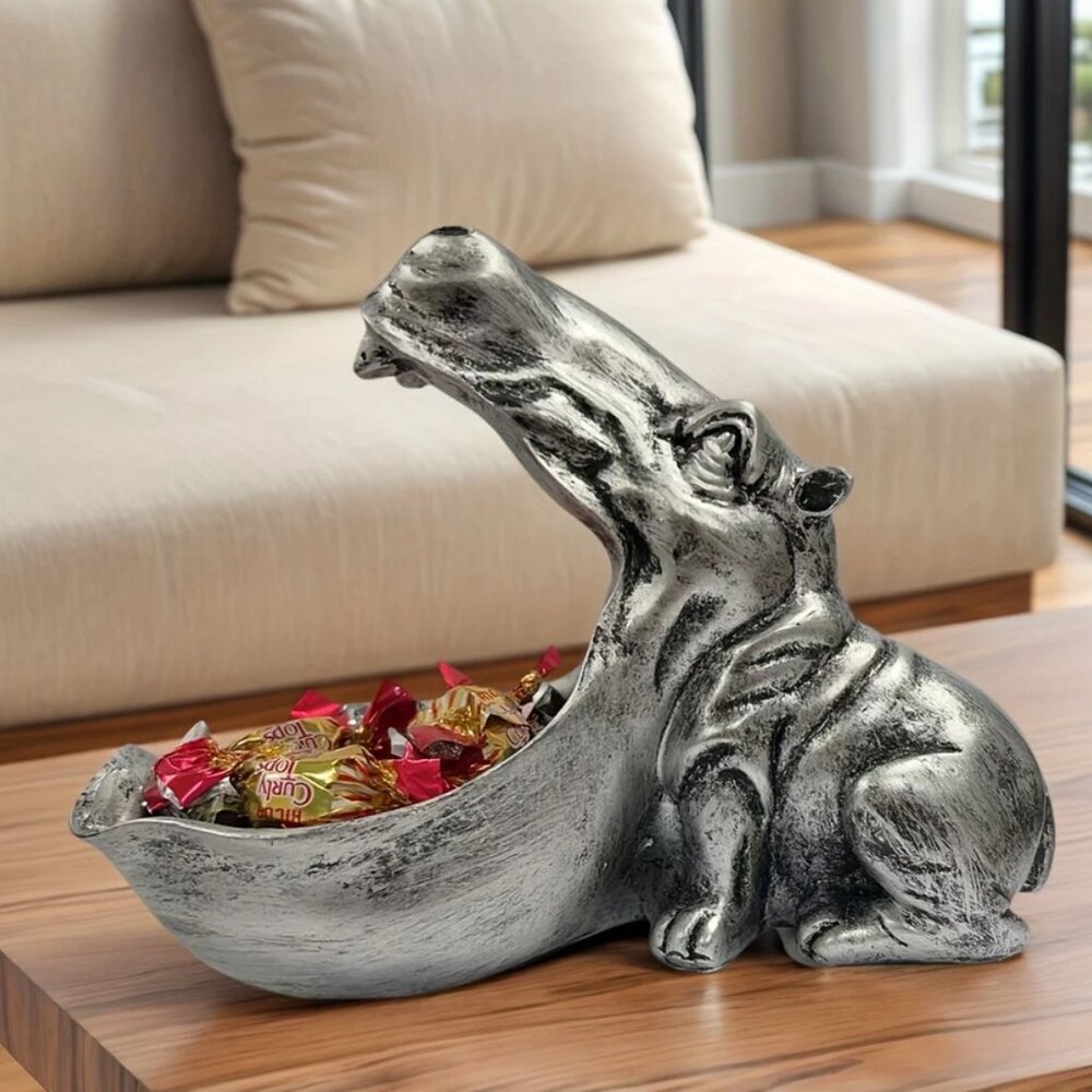 Whimsical Hippo (Hippopotamus) Candy Dish – Fun & Functional Catchall - Picture 2 of 9